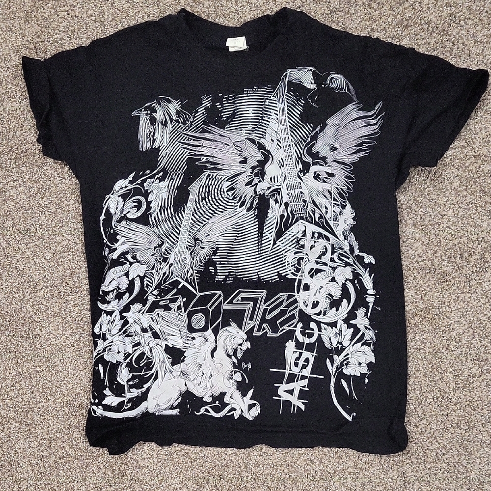 Black Affliction T-Shirt with White Design